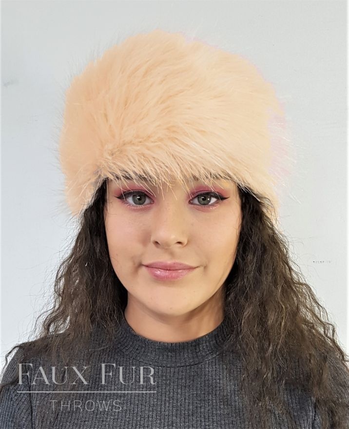 Peaches and Cream Faux Fur Headband