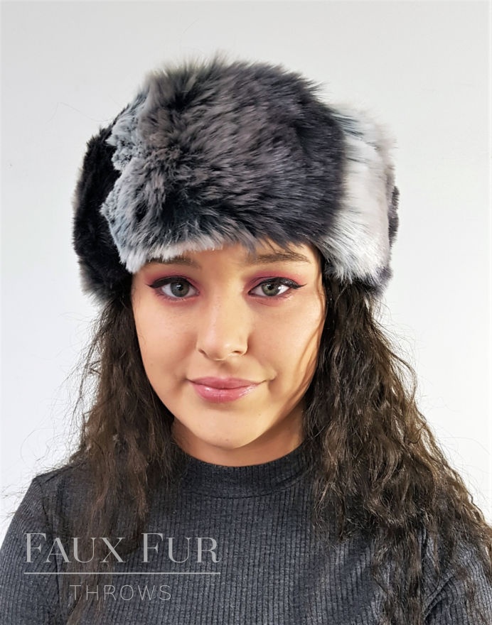 Silver Ombre Faux Fur Headband