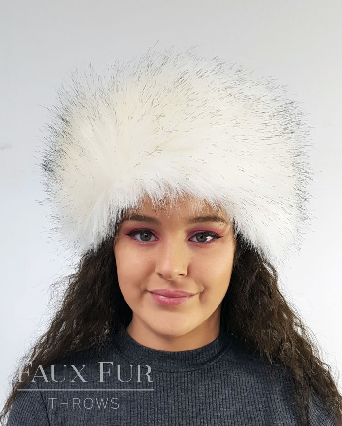 Tissavel Arctic Fox Faux Fur Headband