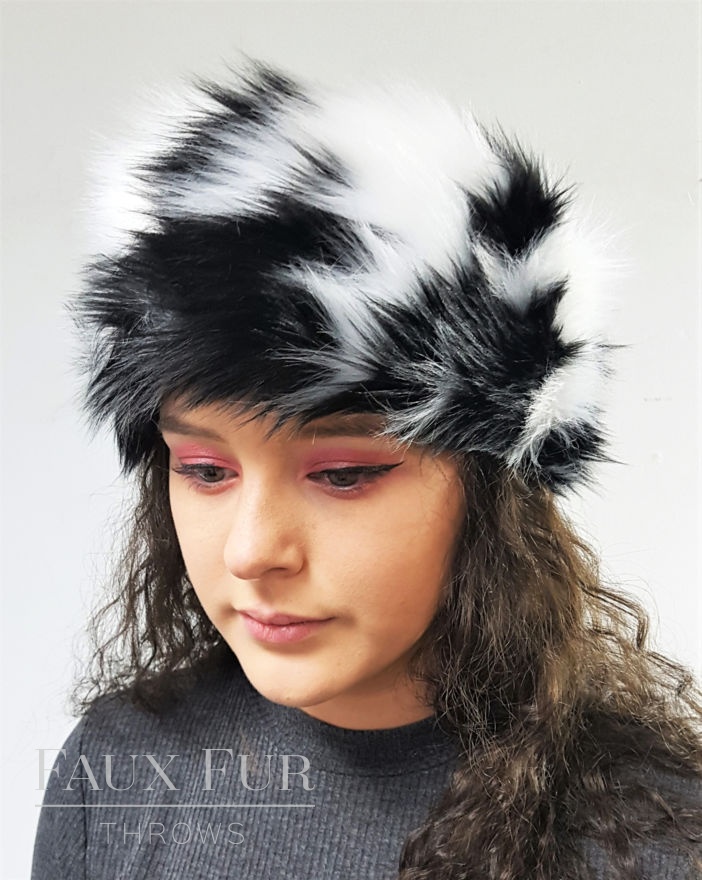 Tissavel Dogstooth Faux Fur Headband