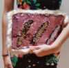 Blush Pink and Silver Faux Fur and Sequin Clutch Bag