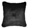 Black Faux Fur and Sequin Cushion