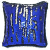 Blue and Silver Sequin Cushion